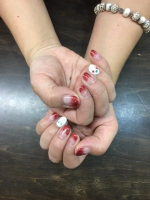 Red GradationGel Nails   http://www.ankh-jp.com