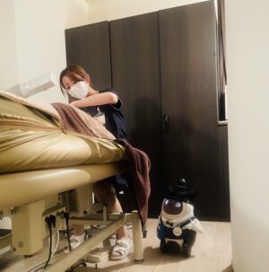 JCMB ホットジェルパック　らむせす君(LOVOT)も興味しんしん　https://www.ankh-jp.com/ankh-menu-blog/25jcdr-cosme/11724/